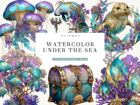 Download Watercolor Fantasy Sea Creature Clipart - Clipart Collection