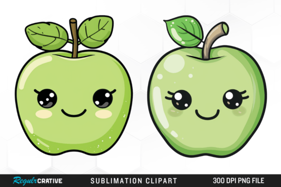 Download Watercolor Cute Apple Clipart PNG Design - Clipart Collection