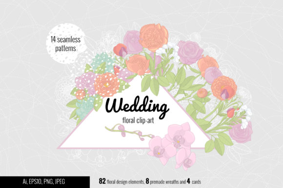 Download Wedding Floral Clipart and Patterns - Clipart Collection