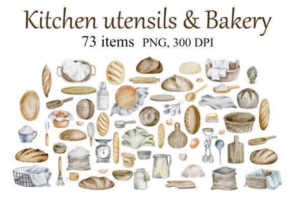 Download Kitchen Utensils &amp; Bakery Clipart, PNG - Clipart Collection