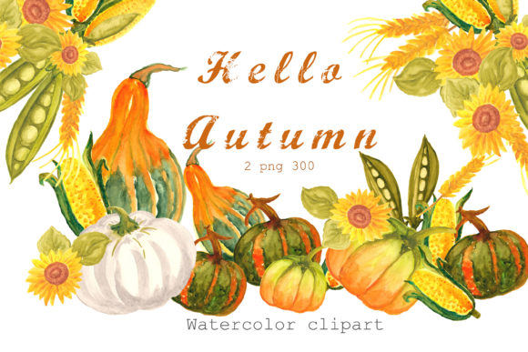 Download Watercolor Clipart Autumn,Pumpkins PNG - Clipart Collection