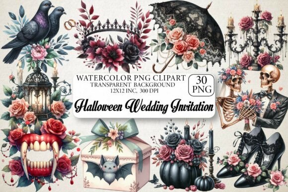 Download Halloween Wedding Invitation Clipart - Clipart Collection