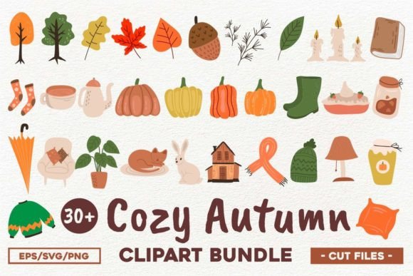 Download Cozy Autumn Clipart, Cute Fall Clipart - Clipart Collection