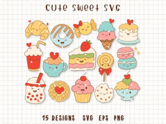 Download Cute Sweet SVG Dessert Bakery Clipart - Clipart Collection