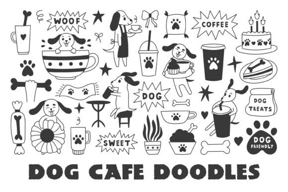 Download Dog Cafe Doodles PNG Clipart - Clipart Collection