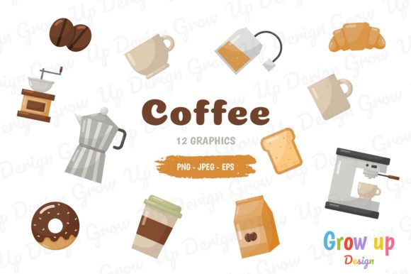 Download Coffee Shop and Dessert Clipart Set - Clipart Collection