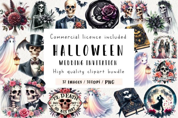 Download Halloween Wedding Invitation Clipart - Clipart Collection