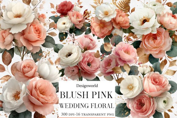 Download Blush Pink Wedding Floral Clipart - Clipart Collection