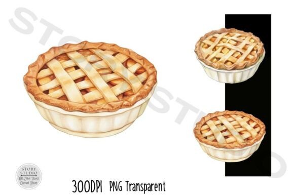 Download Delicious Apple Pie Dessert Clipart Set - Clipart Collection