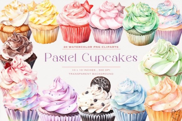 Download Pastel Cupcakes Clipart, Sweet Bakery - Clipart Collection