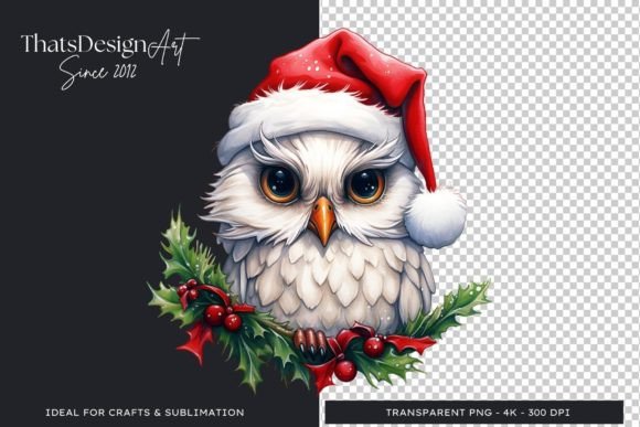 Download Cute Snow Owl Christmas Animal Clipart - Clipart Collection