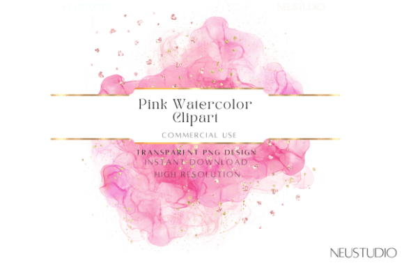 Download Pink Watercolor Clipart Glitters - Clipart Collection