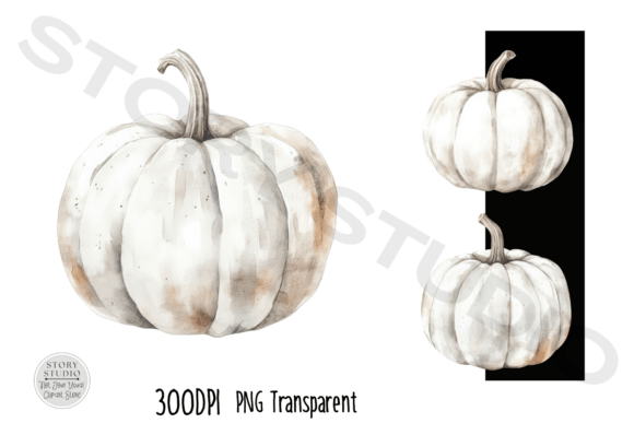 Download Elegant White Pumpkin Clipart Bundle - Clipart Collection
