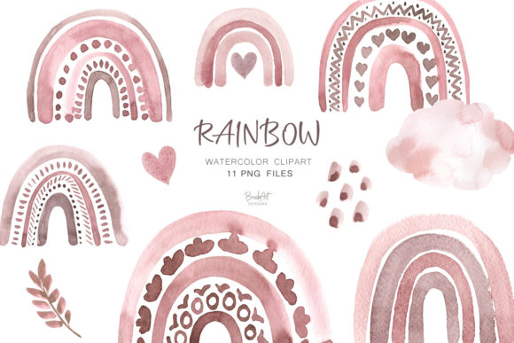 Download Rainbow Pink Watercolor Clipart - Clipart Collection