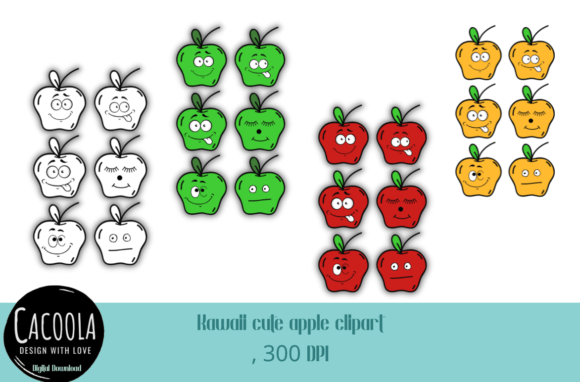 Download Kawaii Cute Apple Clipart - Clipart Collection