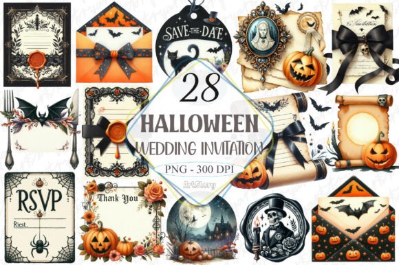 Download Halloween Wedding Invitation Clipart - Clipart Collection