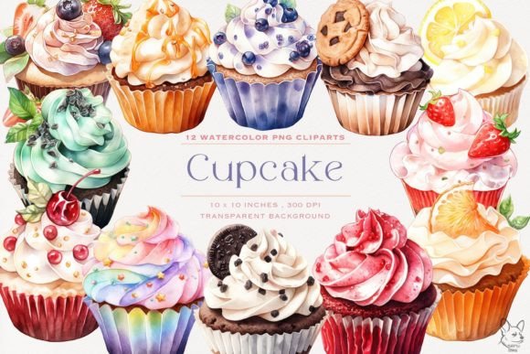Download Cupcake Watercolor Clipart, Sweet Bakery - Clipart Collection