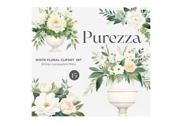 Download Purezza: White Wedding Floral Clipart - Clipart Collection