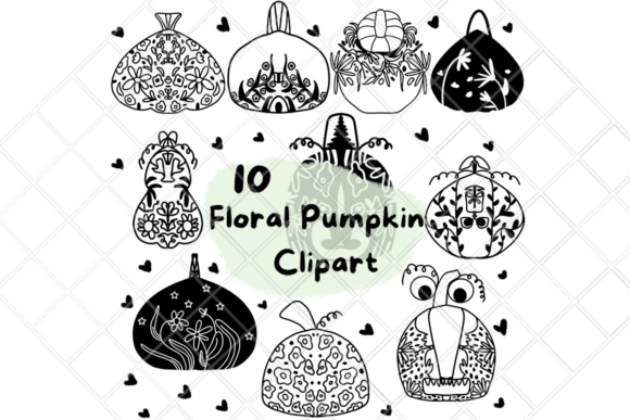 Download Floral Pumpkin Clipart Illustration - Clipart Collection