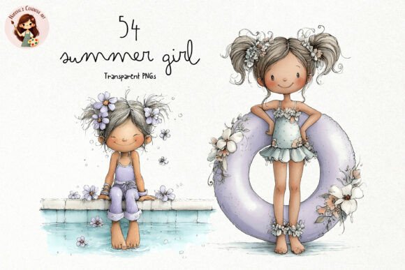 Download Cute Summer Girl PNG Clipart - Clipart Collection