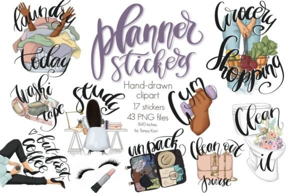 Download Planner Stickers Clipart Icons Kit What` - Clipart Collection