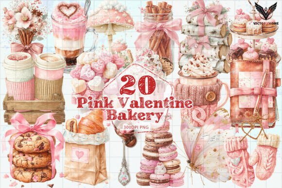 Download Pink Valentine Bakery Clipart PNG - Clipart Collection