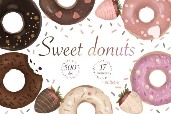 Download Donut Clipart, Sweet Bakery Food PNG - Clipart Collection
