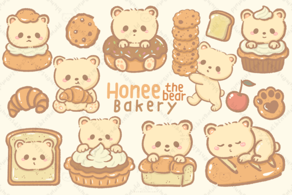 Download Kawaii Bear Bakery Clipart - Clipart Collection