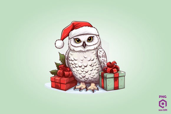 Download Snowy Owl with Christmas Gifts - Snowy owl Collection