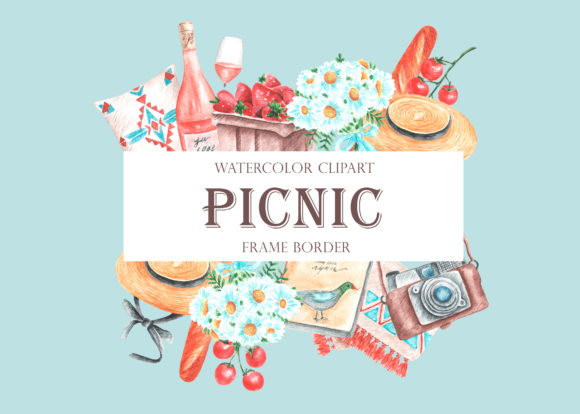 Download Picnic Frame, Border. Picnic Clipart. - Clipart Collection