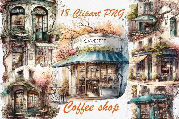 Download Spring Coffee Shop Clipart PNG - Clipart Collection
