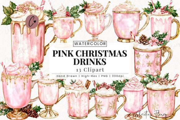 Download Pink Christmas Drinks Clipart - Clipart Collection