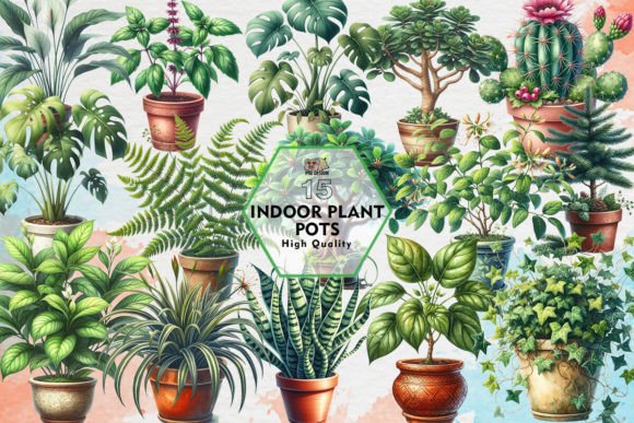 Download Indoor Plant Pots Clipart PNG Graphics - Clipart Collection