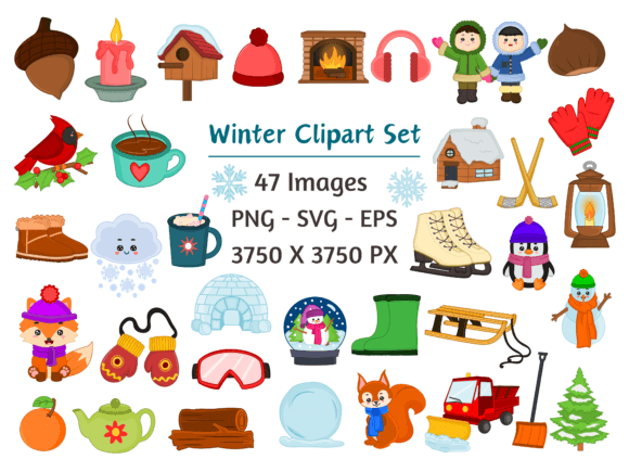 Download Winter Clipart Set - Clipart Collection