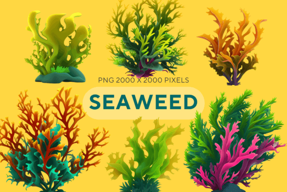 Download Seaweed 3D Illustration Clipart PNG - Clipart Collection