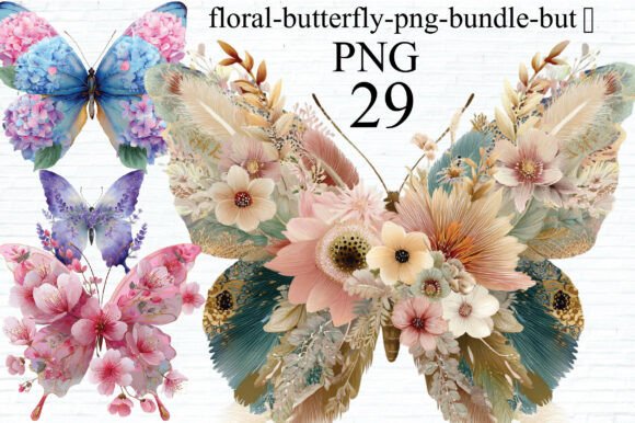 Download Floral Butterfly Clipart Bundle PNG - Clipart Collection