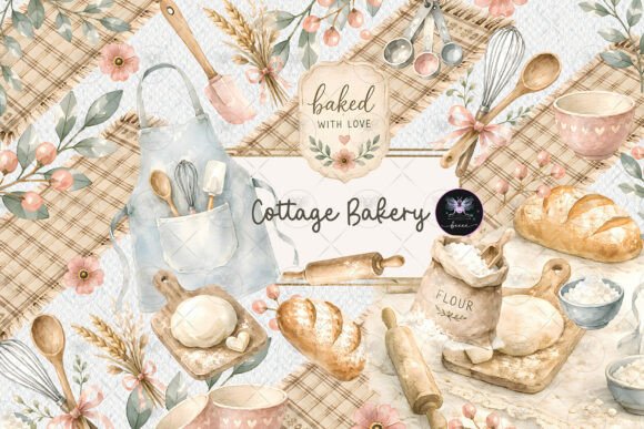 Download Cottage Bakery Clipart Watercolor - Clipart Collection