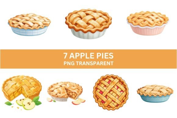 Download 7 Apple Pie Dessert Clipart Set - Clipart Collection