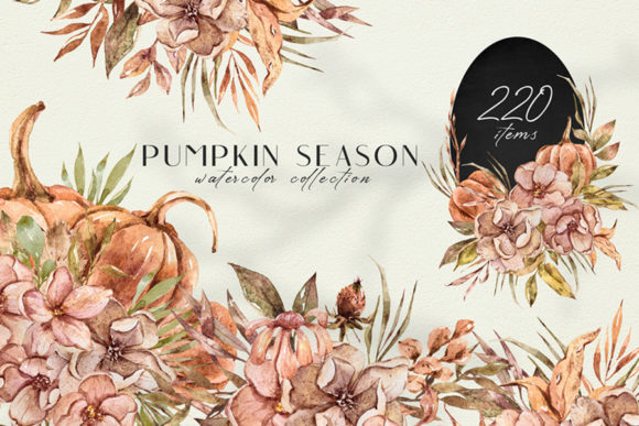 Download Watercolor Thanksgiving Clipart Set - Clipart Collection