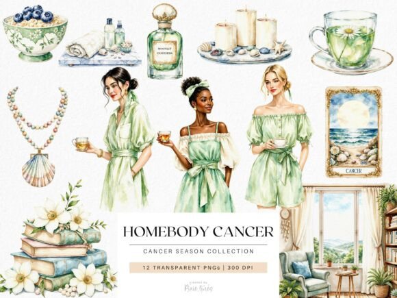 Download Watercolor Zodiac Cancer Season Clipart - Clipart Collection