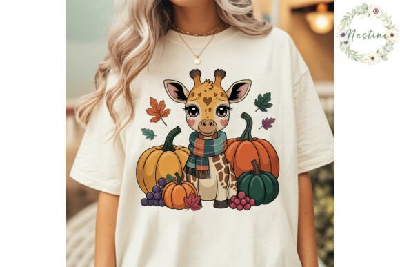 Download Cute Giraffe Fall Pumpkins PNG Clipart - Clipart Collection