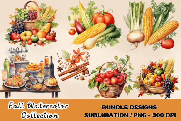 Download Watercolor Fall Thanksgiving Clipart - Clipart Collection