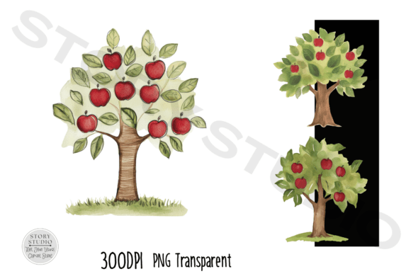 Download Cute Apple Tree Clipart Set - Clipart Collection