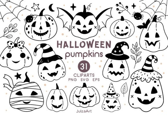 Download Black Halloween Pumpkin Clipart - Clipart Collection