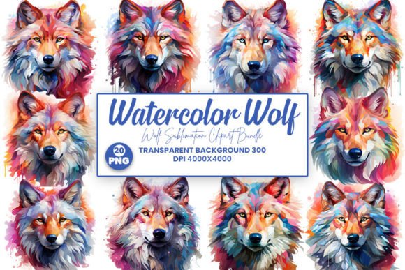 Download Watercolor Wolf Clipart - Clipart Collection