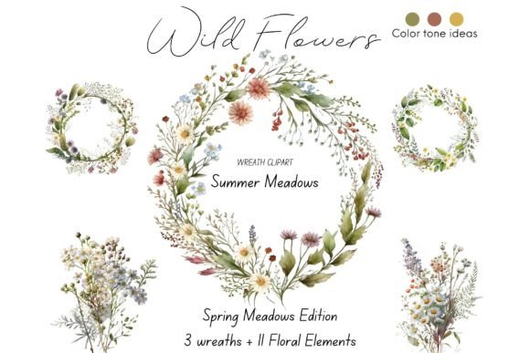 Download Wild Flower Watercolor Clipart - Clipart Collection