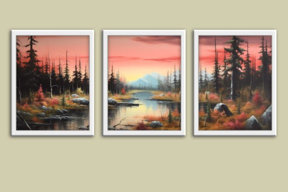 Download Sunset Landscape Panorama Wall Art Set - Panorama Collection