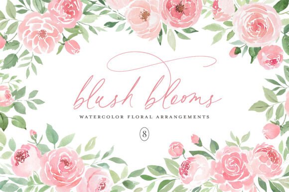 Download Blush Pink Watercolor Floral Clipart - Clipart Collection