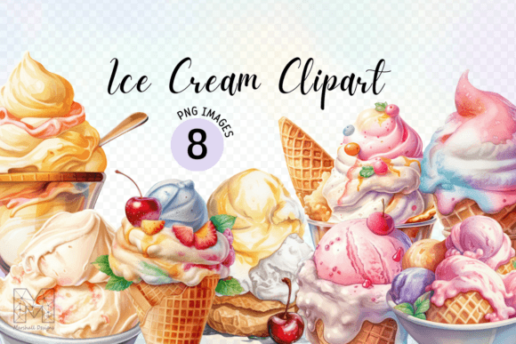 Download Watercolor Ice Cream Summer Clipart - Clipart Collection