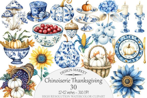 Download Chinoiserie Thanksgiving Clipart - Clipart Collection